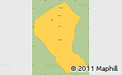 Savanna Style Simple Map of Koundian, single color outside