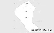 Silver Style Simple Map of Koundian, single color outside