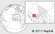 Blank Location Map of Bafoulabe, highlighted country, highlighted parent region, within the entire country