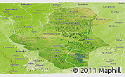 Satellite Panoramic Map of Bafoulabe, physical outside