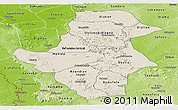 Shaded Relief Panoramic Map of Bafoulabe, physical outside