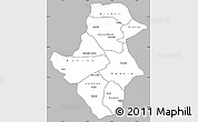 Gray Simple Map of Bafoulabe, single color outside