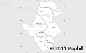 Silver Style Simple Map of Bafoulabe, single color outside