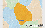 Political Map of Bema, lighten