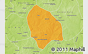 Political Map of Bema, physical outside