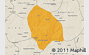 Political Map of Bema, shaded relief outside