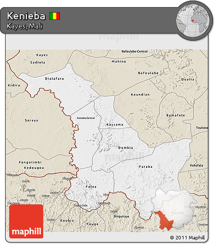 Classic Style 3D Map of Kenieba