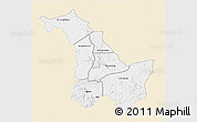 Classic Style 3D Map of Kenieba, single color outside
