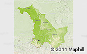 Physical 3D Map of Kenieba, lighten