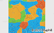 Political 3D Map of Kenieba