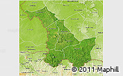 Satellite 3D Map of Kenieba, physical outside