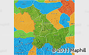 Satellite 3D Map of Kenieba, political outside