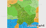 Satellite 3D Map of Kenieba, political shades outside