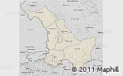 Shaded Relief 3D Map of Kenieba, desaturated