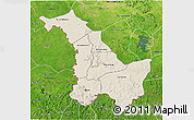 Shaded Relief 3D Map of Kenieba, satellite outside