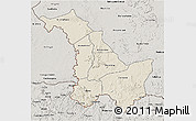 Shaded Relief 3D Map of Kenieba, semi-desaturated