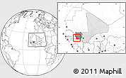 Blank Location Map of Kenieba, highlighted country, highlighted parent region, within the entire country