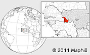 Blank Location Map of Kenieba, highlighted country
