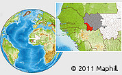 Physical Location Map of Kenieba, highlighted country, highlighted parent region