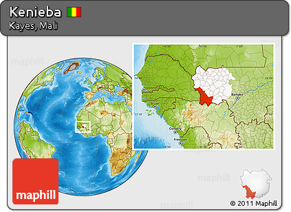 Physical Location Map of Kenieba, highlighted parent region