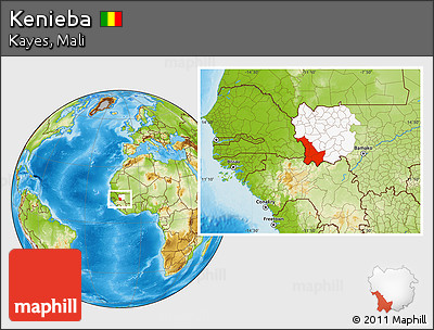 Physical Location Map of Kenieba, highlighted parent region