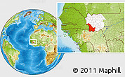 Physical Location Map of Kenieba, highlighted parent region