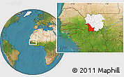 Satellite Location Map of Kenieba, highlighted parent region