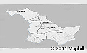 Gray Panoramic Map of Kenieba, single color outside