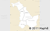 Classic Style Simple Map of Kenieba, single color outside