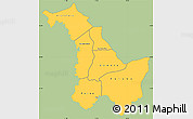 Savanna Style Simple Map of Kenieba, single color outside