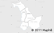 Silver Style Simple Map of Kenieba, single color outside