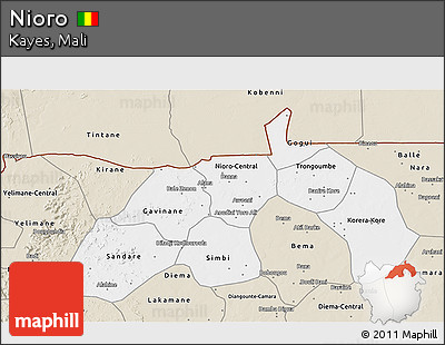 Classic Style 3D Map of Nioro