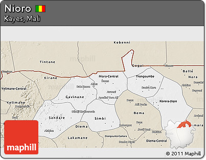 Classic Style 3D Map of Nioro
