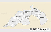 Classic Style 3D Map of Nioro, single color outside