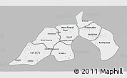 Gray 3D Map of Nioro, single color outside