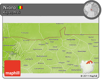 Physical 3D Map of Nioro