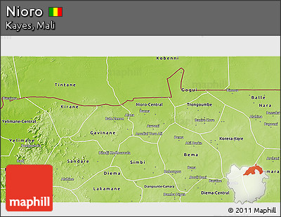 Physical 3D Map of Nioro