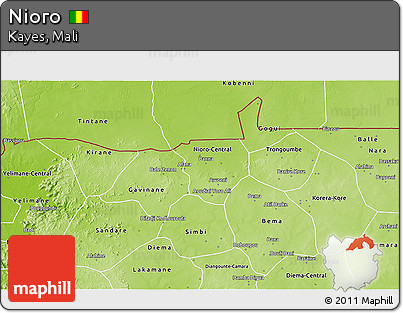 Physical 3D Map of Nioro