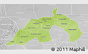 Physical 3D Map of Nioro, lighten, desaturated