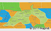 Physical 3D Map of Nioro, political outside