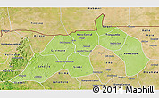 Physical 3D Map of Nioro, satellite outside