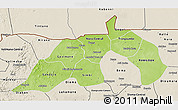 Physical 3D Map of Nioro, shaded relief outside