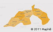 Political Shades 3D Map of Nioro, cropped outside