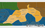 Political Shades 3D Map of Nioro, darken