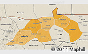 Political Shades 3D Map of Nioro, shaded relief outside