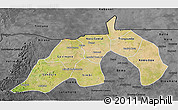 Satellite 3D Map of Nioro, darken, desaturated