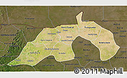 Satellite 3D Map of Nioro, darken