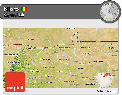 Satellite 3D Map of Nioro
