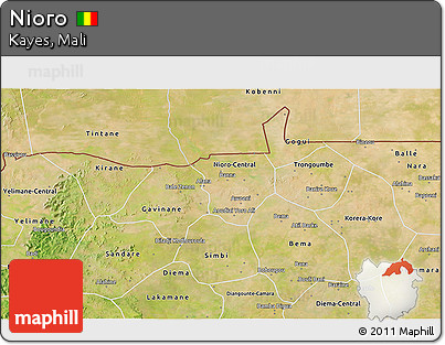 Satellite 3D Map of Nioro