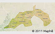 Satellite 3D Map of Nioro, lighten
